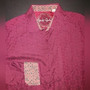 Robert Graham Burgundy Casual Button Down Shirt